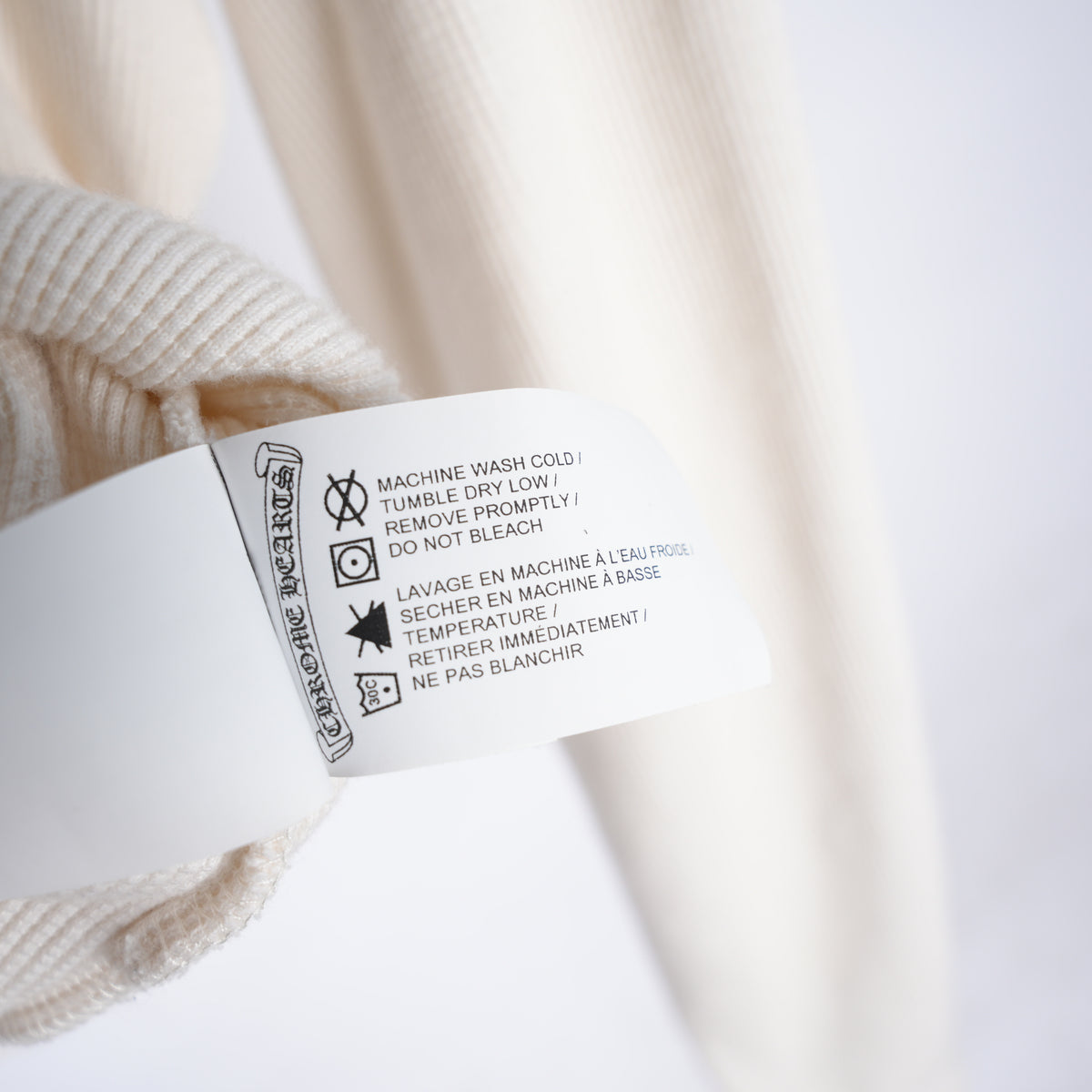 CHROME HEARTS WHITE THERMAL HENLEY LONG SLEEVE