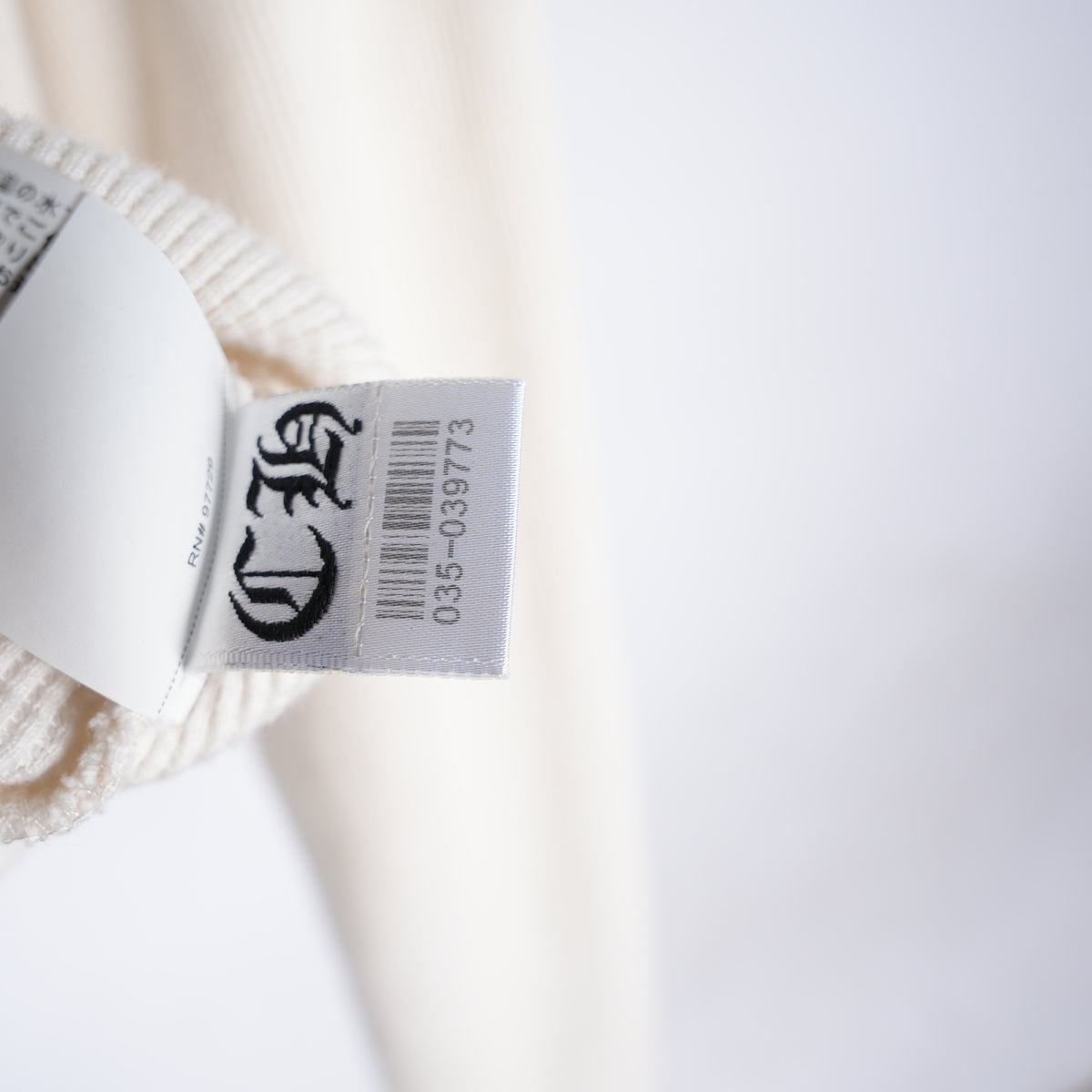 CHROME HEARTS WHITE THERMAL HENLEY LONG SLEEVE