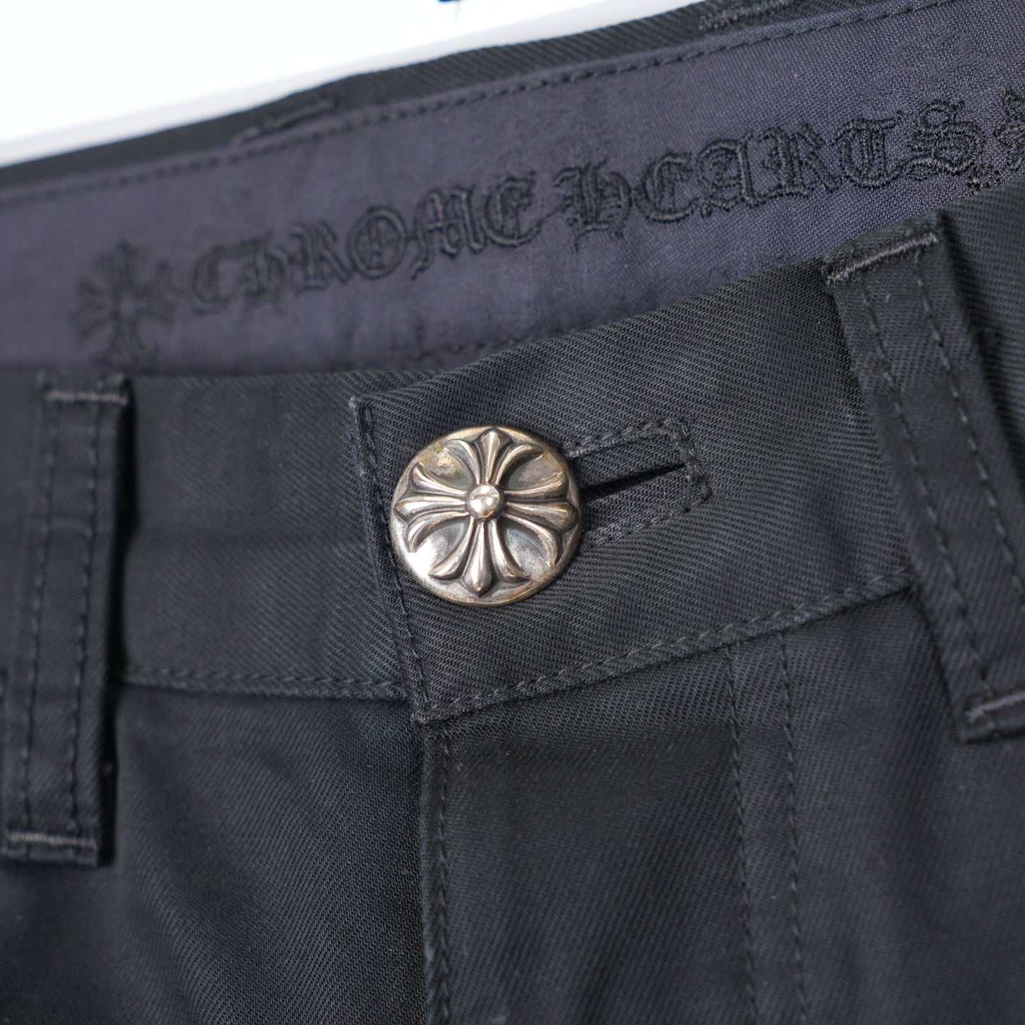BLACK CHROME HEARTS MATTY BOY CHINOS