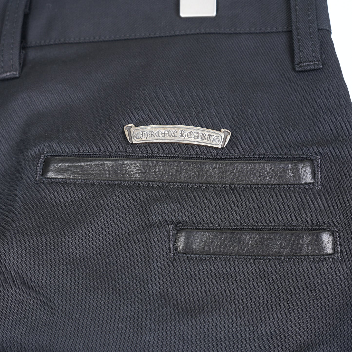 BLACK CHROME HEARTS MATTY BOY CHINOS