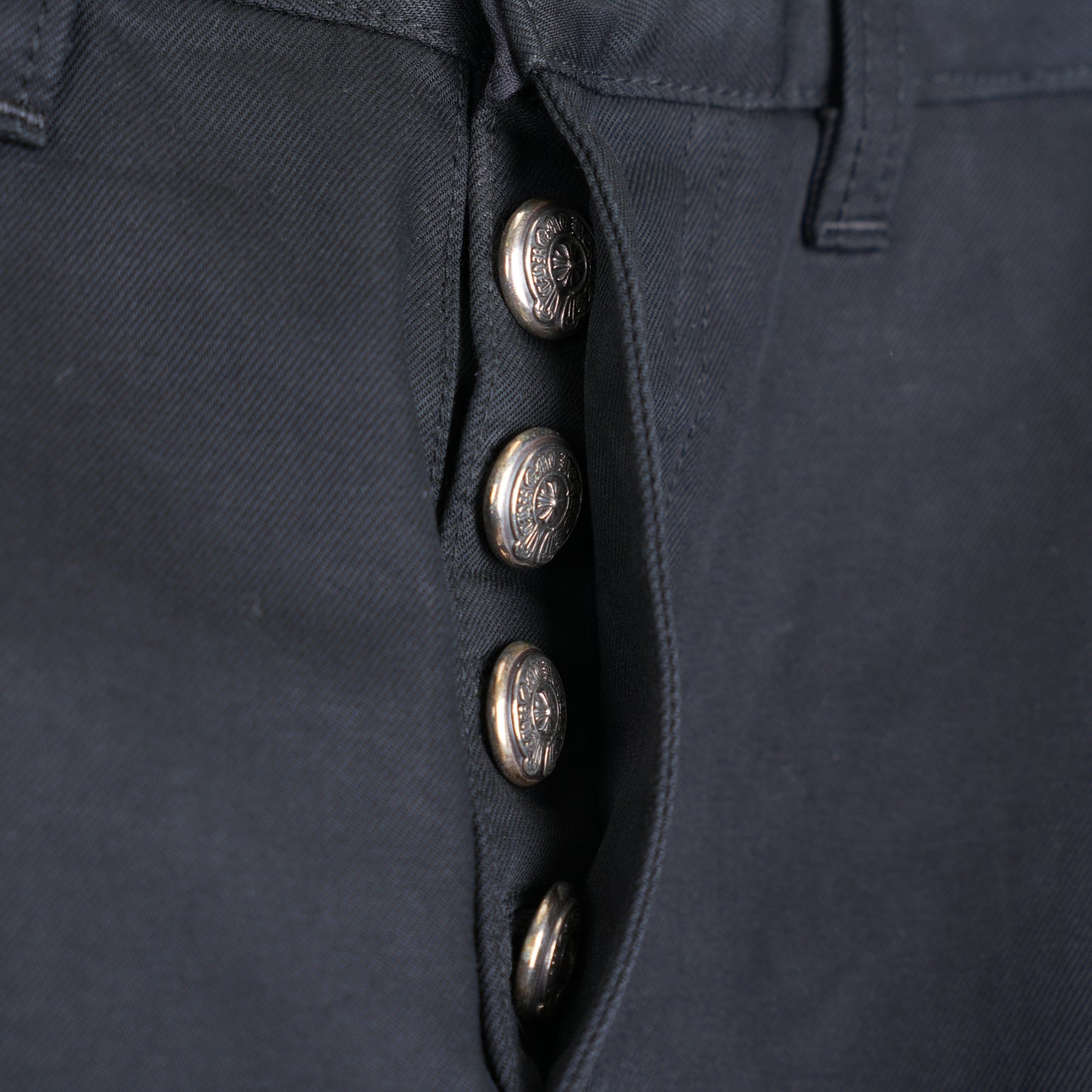 BLACK CHROME HEARTS MATTY BOY CHINOS