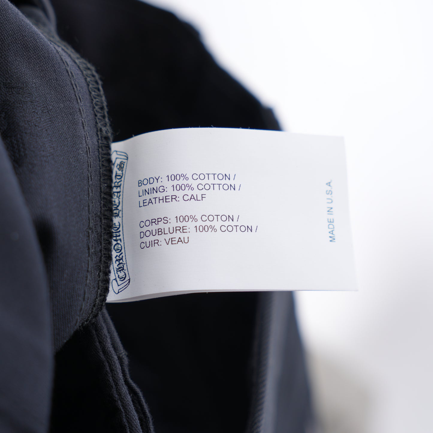 BLACK CHROME HEARTS MATTY BOY CHINOS