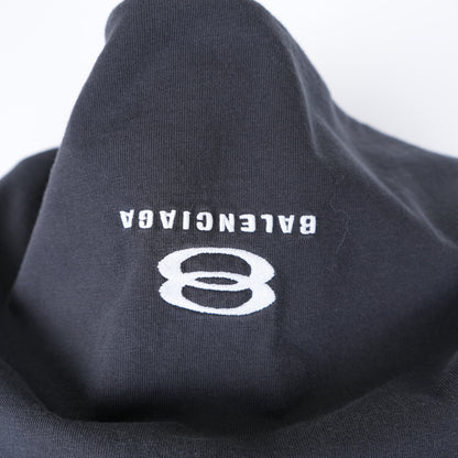 BALENCIAGA SCARF HOODIE BLACK