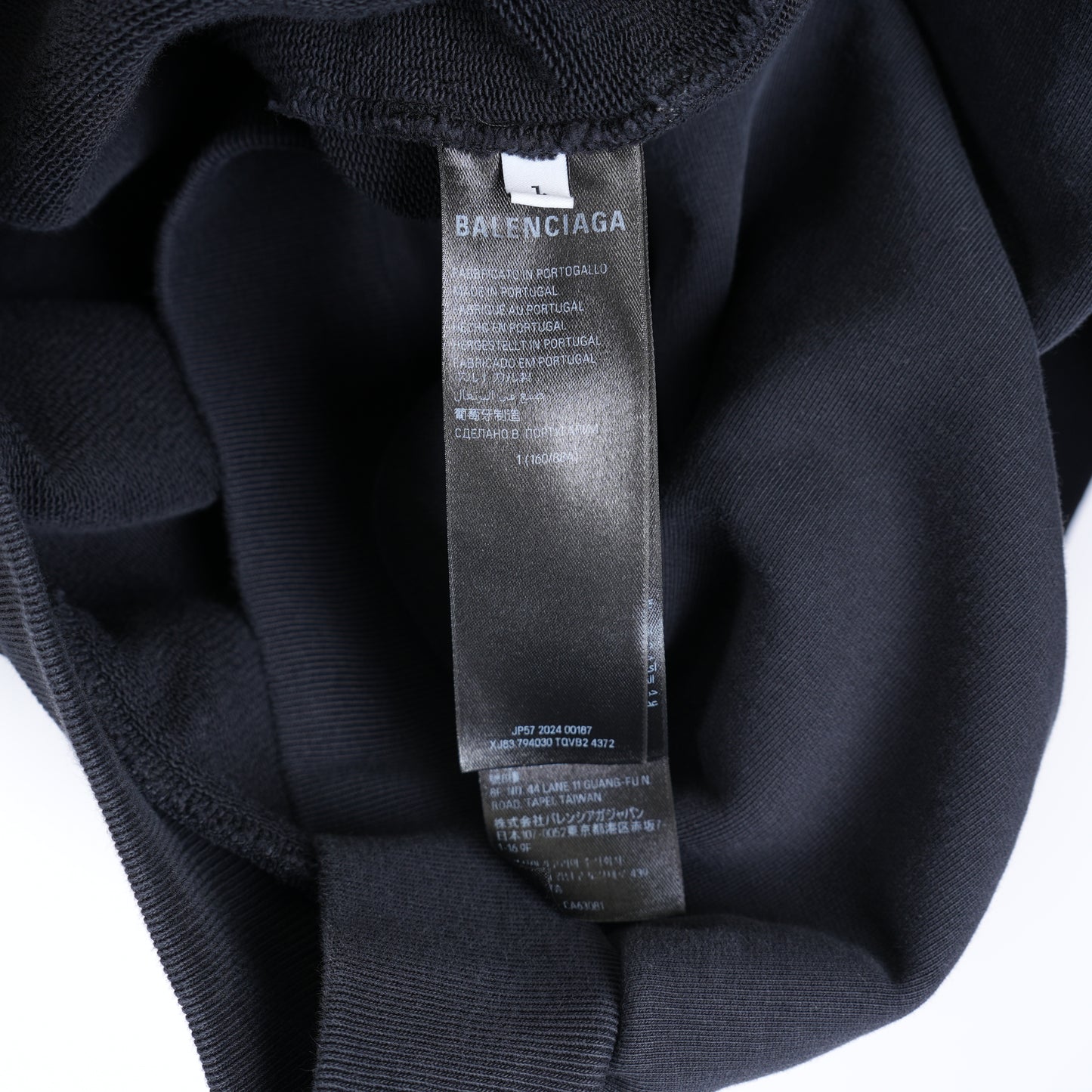BALENCIAGA SCARF HOODIE BLACK