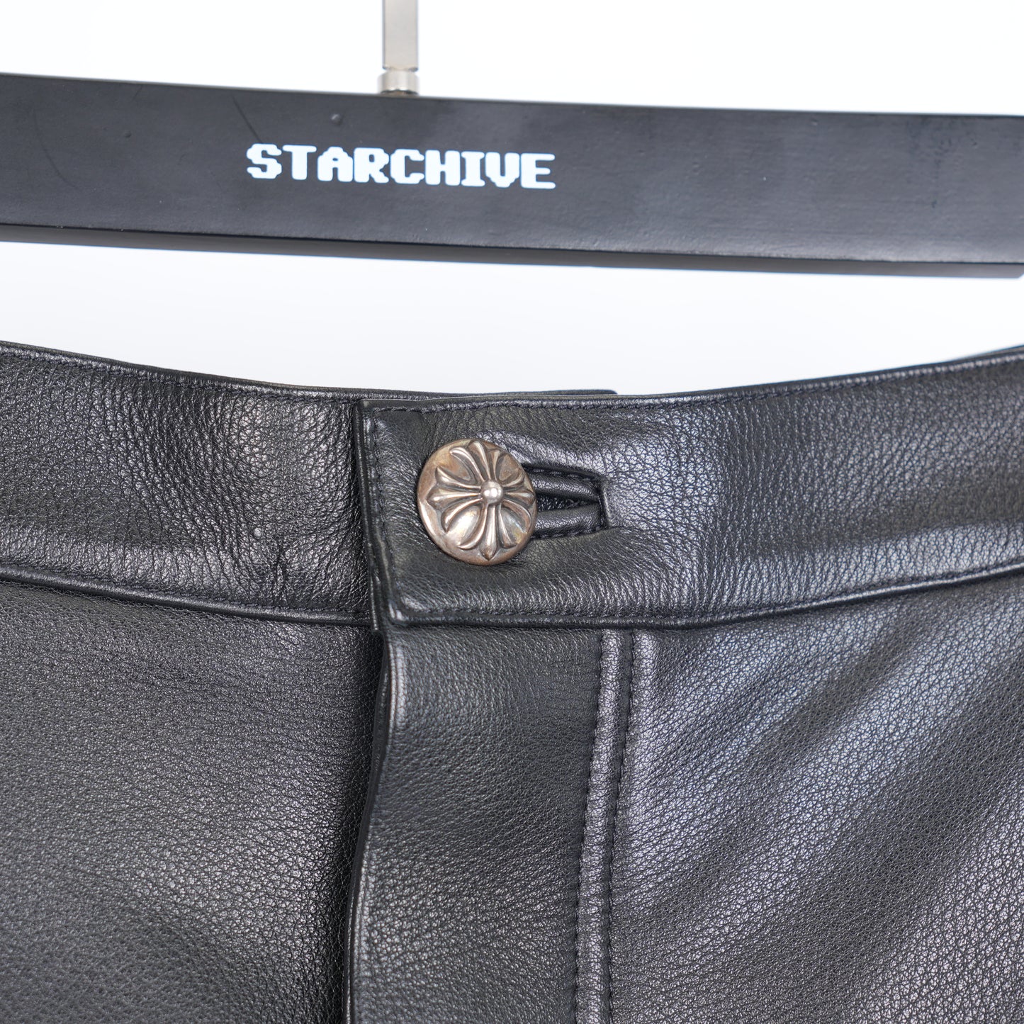 BLUE FLEUR KNEE LEATHER ST. BARTHS EXCLUSIVE PANTS
