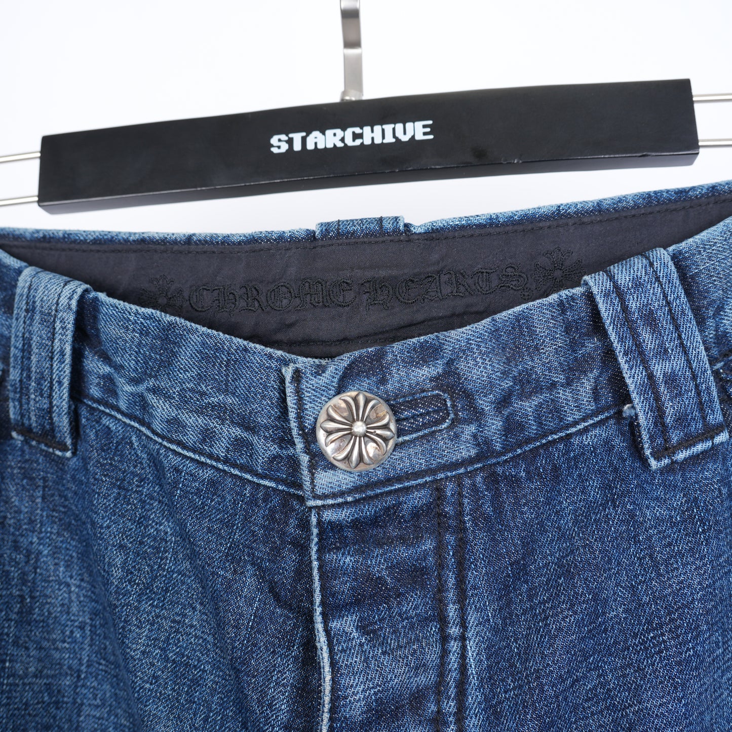 CHROME HEARTS BLUE TURBO DIESEL BAGGY JEANS