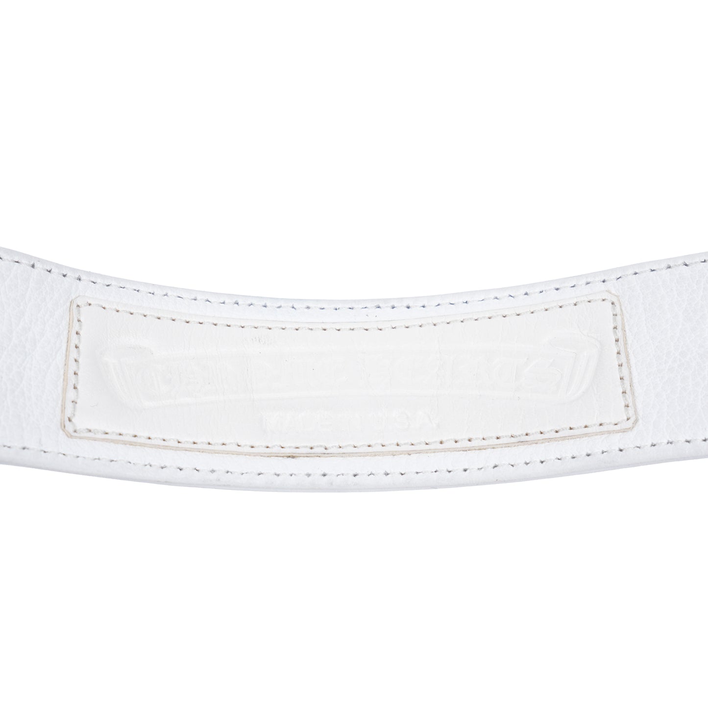 CHROME HEARTS CH LOGO BELT WHITE STRAP