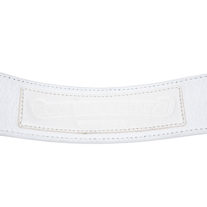 CHROME HEARTS CH LOGO BELT WHITE STRAP