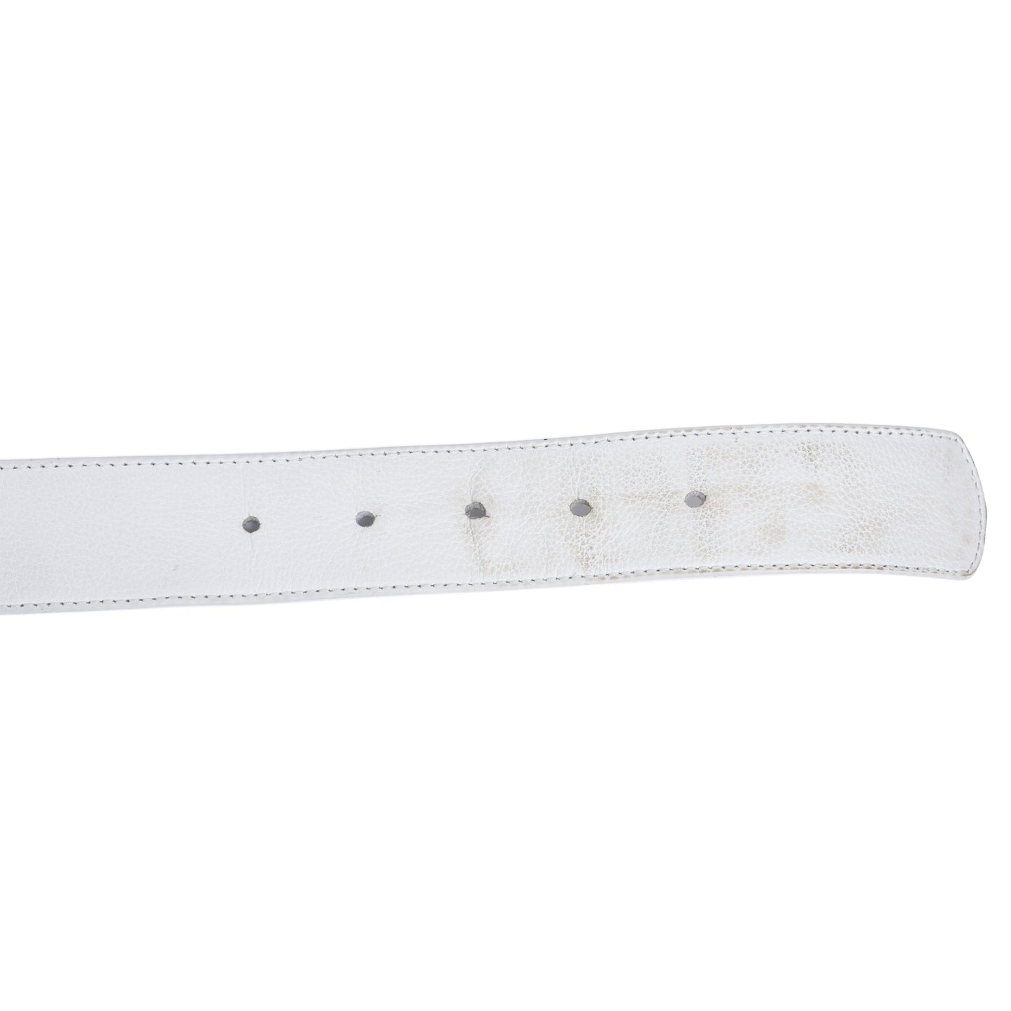 CHROME HEARTS CH LOGO BELT WHITE STRAP