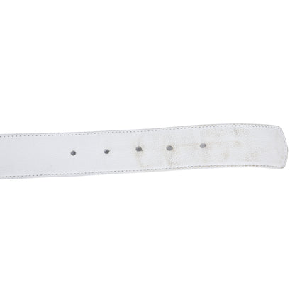 CHROME HEARTS CH LOGO BELT WHITE STRAP