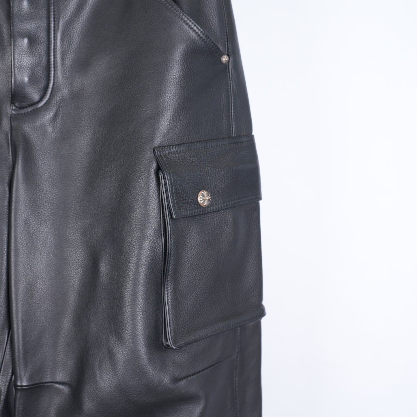 CHROME HEARTS ARTICULATE LEATHER CARGO PANTS
