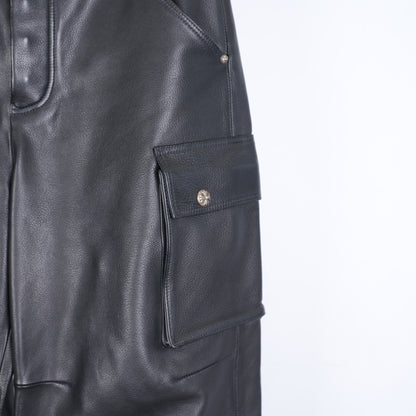 CHROME HEARTS ARTICULATE LEATHER CARGO PANTS