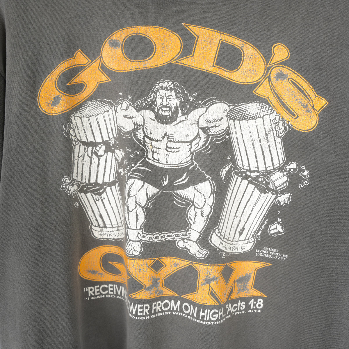 VINTAGE GOD’S GYM FADED TEE