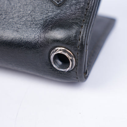 CHROME HEARTS BLACK CROSS PATCH SNAP WALLET