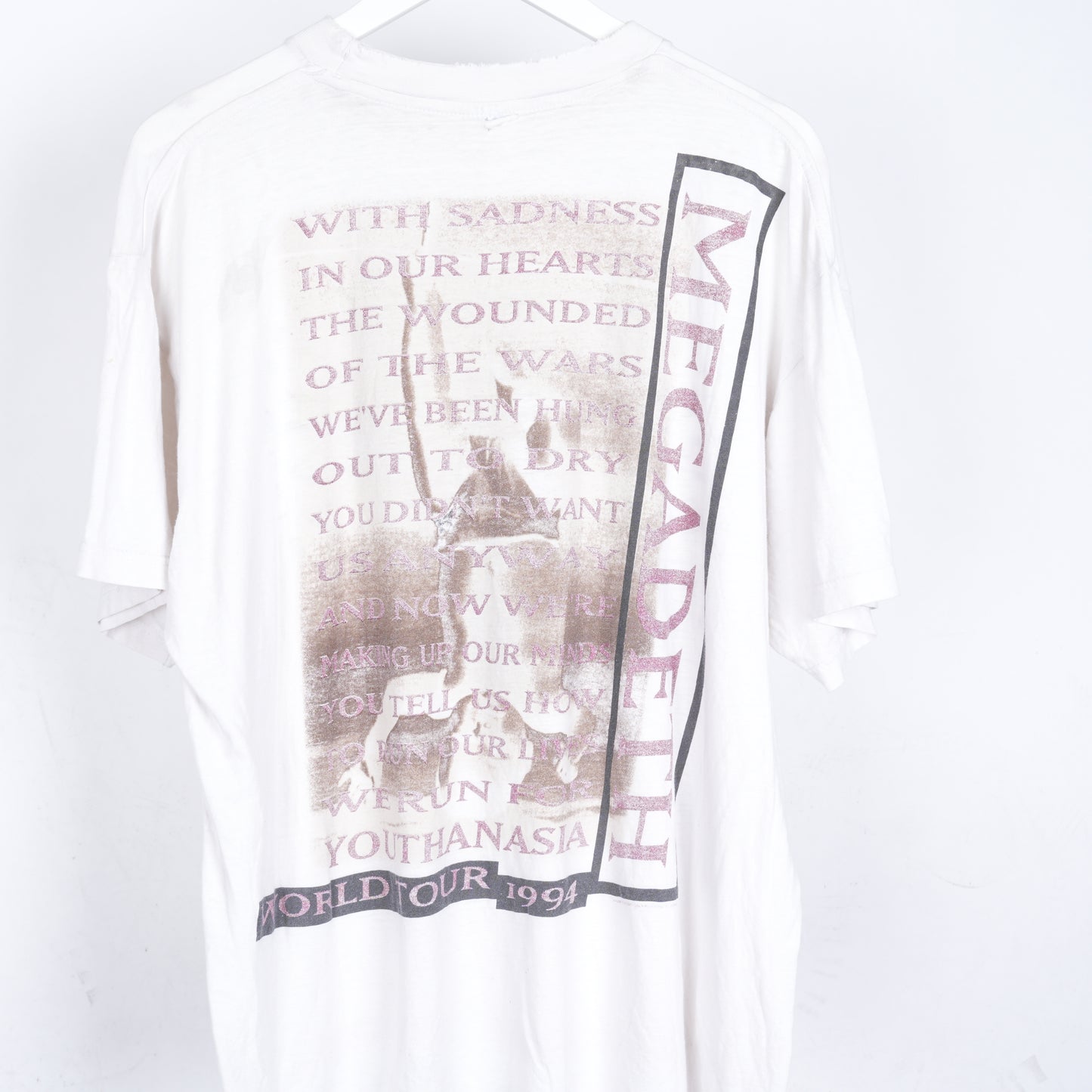 BOXY WHITE 1994 MEGADETH TEE