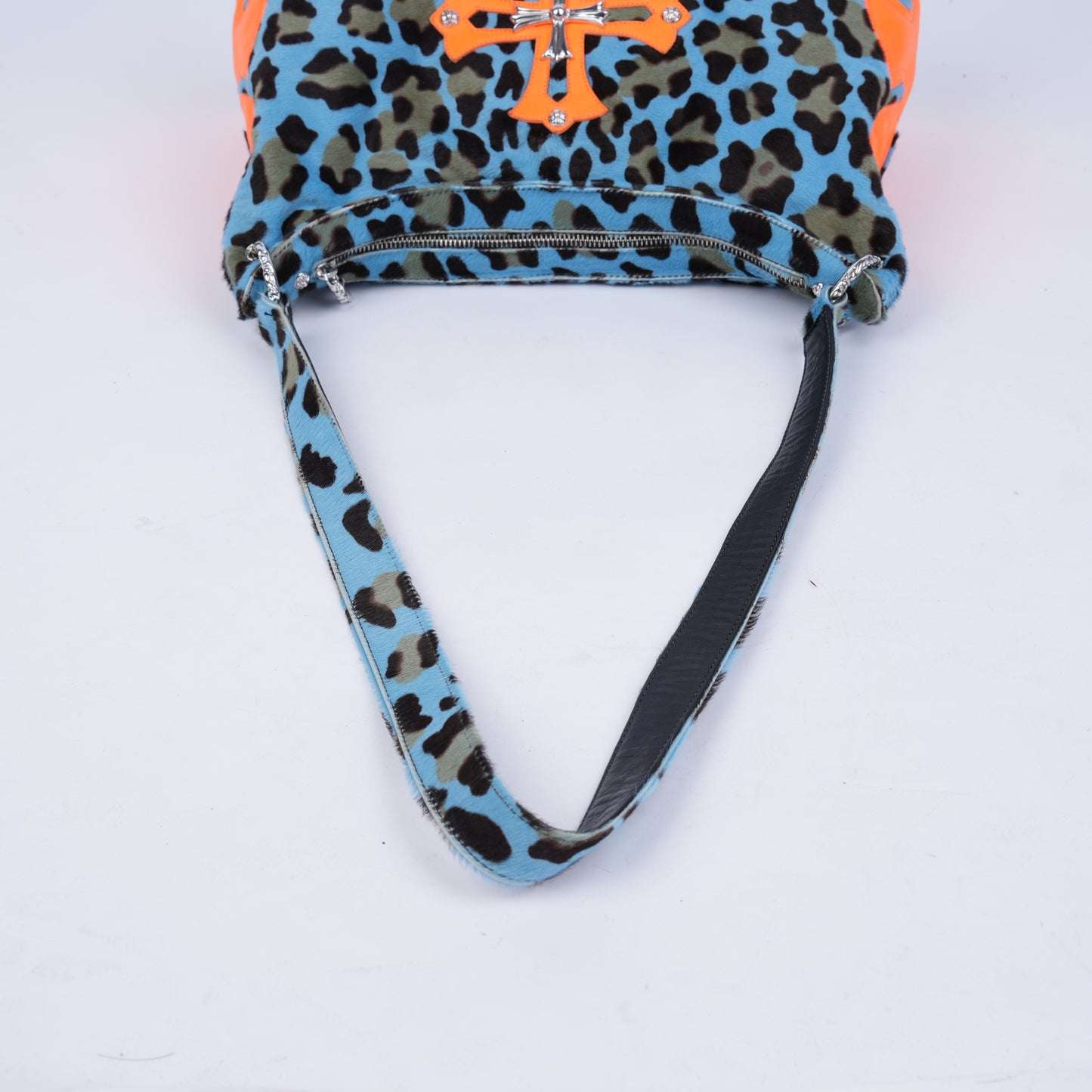 CHROME HEARTS LYON ST. BARTHS BLUE CHEETAH BAG