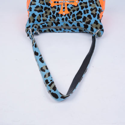 CHROME HEARTS LYON ST. BARTHS BLUE CHEETAH BAG