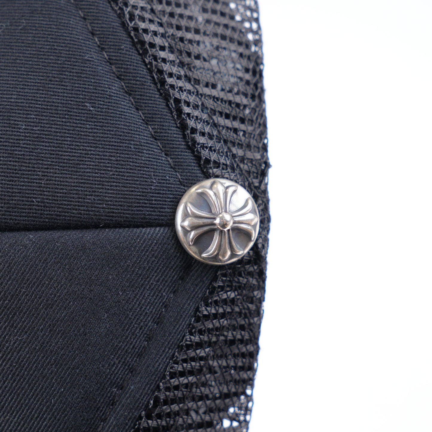 CHROME HEARTS BLACK FUCK LAMB LEATHER PATCH HAT