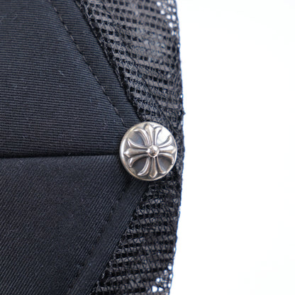 CHROME HEARTS BLACK FUCK LAMB LEATHER PATCH HAT