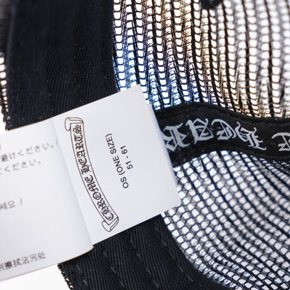 CHROME HEARTS BLACK FUCK LAMB LEATHER PATCH HAT