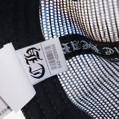 CHROME HEARTS BLACK FUCK LAMB LEATHER PATCH HAT