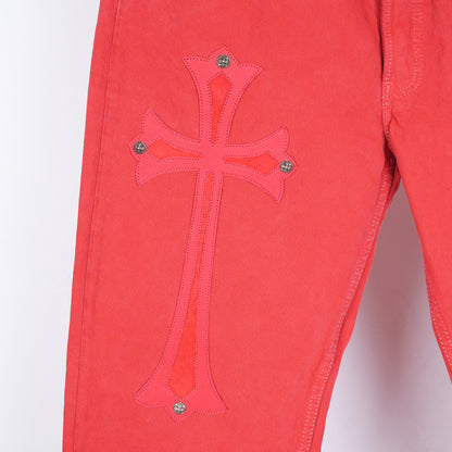 RED PARIS LARGE PATCH LEVI JEANS