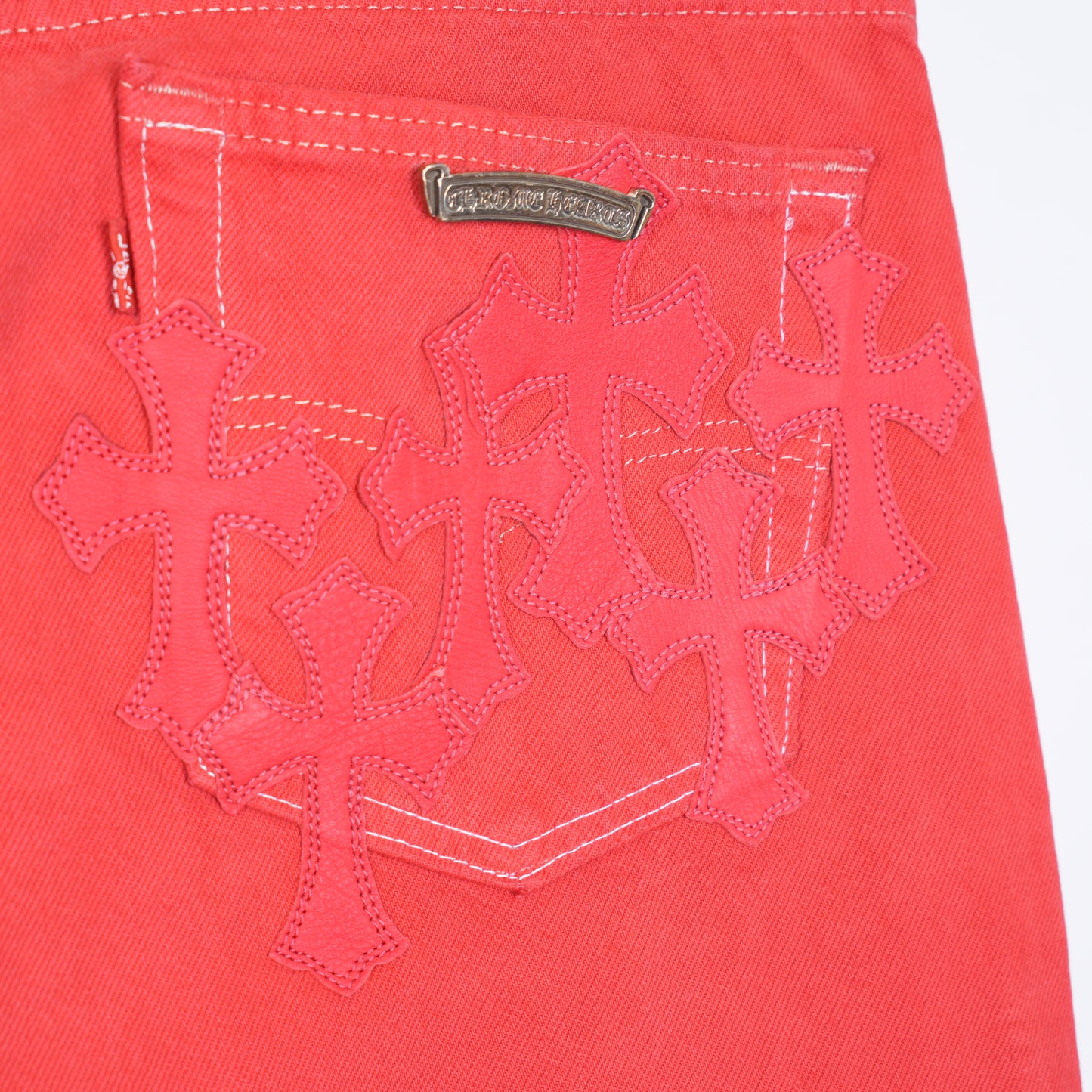 RED PARIS LARGE PATCH LEVI JEANS