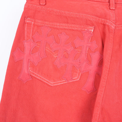 RED PARIS LARGE PATCH LEVI JEANS