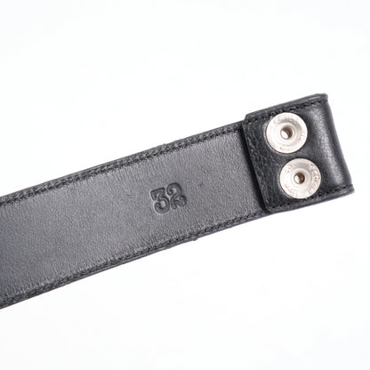 CHROME HEARTS BLACK LEATHER BELT STRAP SIZE 32