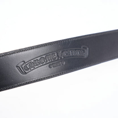 CHROME HEARTS BLACK LEATHER BELT STRAP SIZE 32
