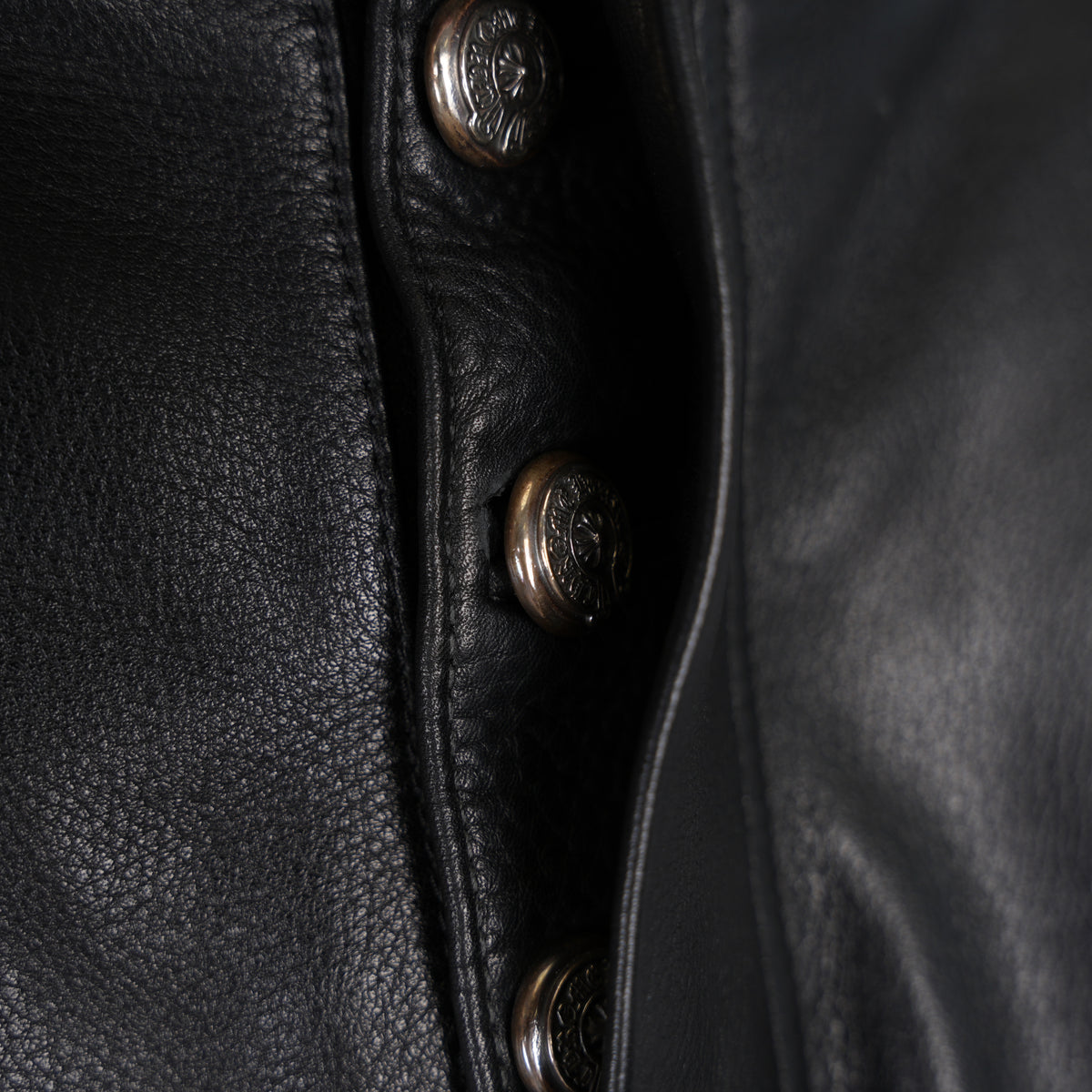 CHROME HEARTS FULL LEATHER DOUBLE KNEE CARPENTERS