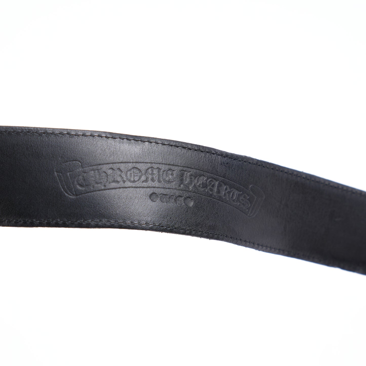 CHROME HEARTS BLACK LEATHER STRAP USED SIZE 36