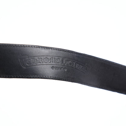 CHROME HEARTS BLACK LEATHER STRAP USED SIZE 36