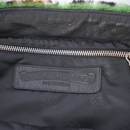 CHROME HEARTS GREEN CHEETAH TOTE BAG