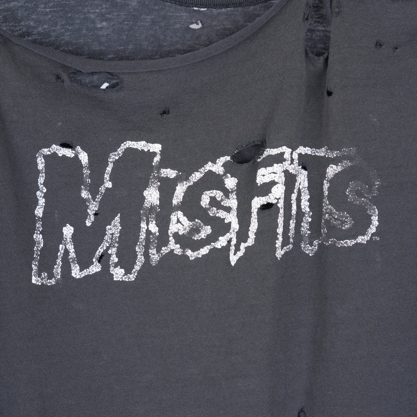 THRASHED MISFITS SKULL T-SHIRT
