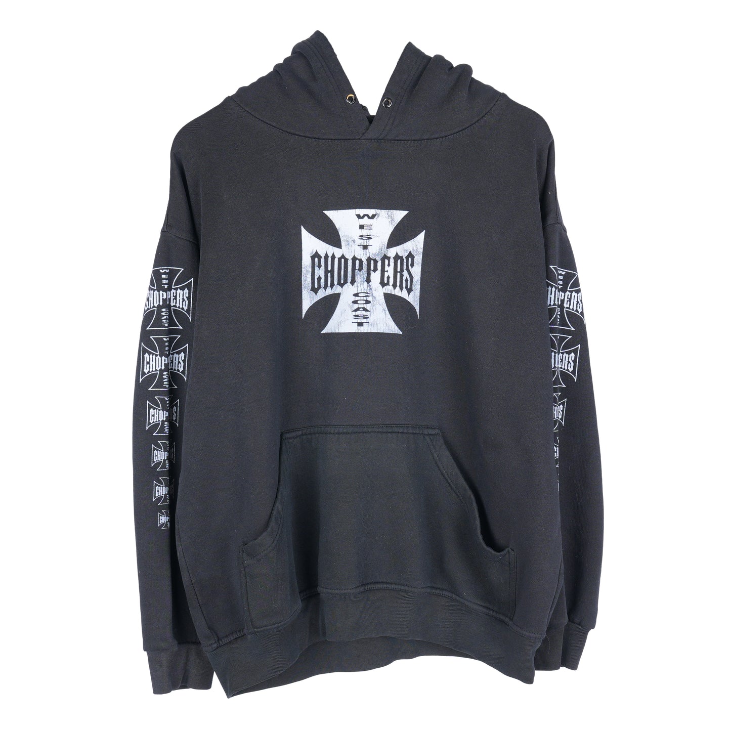 THRASHED WEST COAST CHOPPERS 90s BOOT LOGO HOODIE