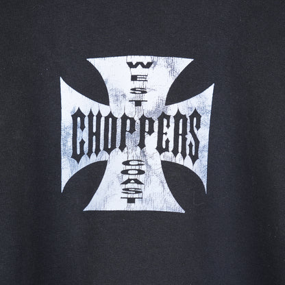 THRASHED WEST COAST CHOPPERS 90s BOOT LOGO HOODIE
