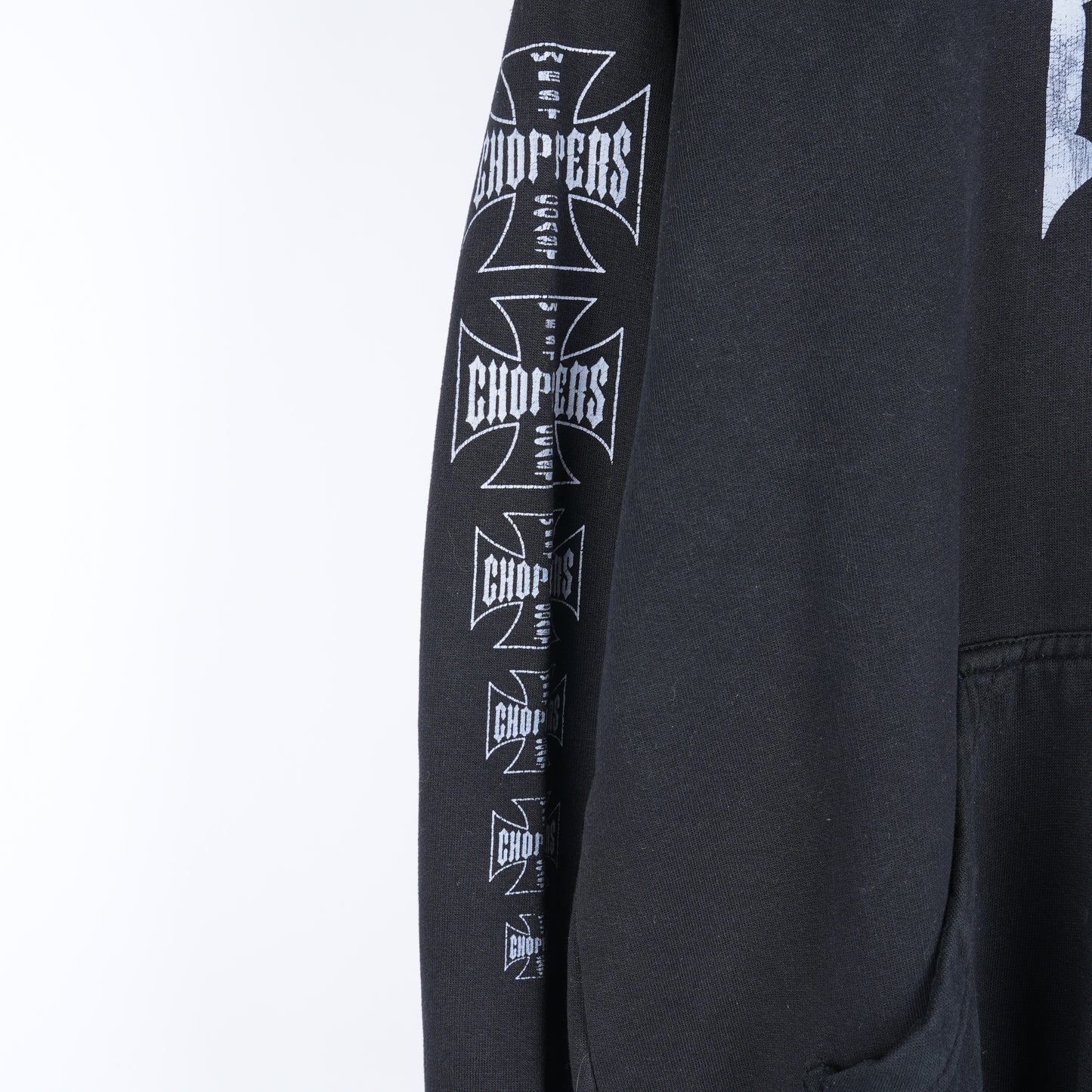 THRASHED WEST COAST CHOPPERS 90s BOOT LOGO HOODIE