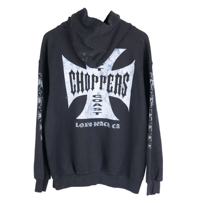 THRASHED WEST COAST CHOPPERS 90s BOOT LOGO HOODIE