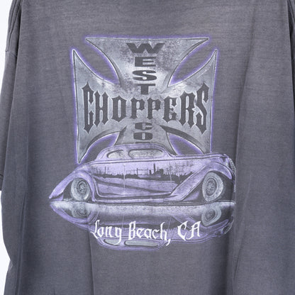 VINTAGE WCC WEST COAST CHOPPERS FADED PURPLE LONG BEACH T-SHIRT