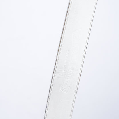 CHROME HEARTS WHITE LEATHER BELT STRAP