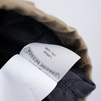 1/1 CHROME HEARTS KHAKI WORK JACKET CROSS PATCH WITH HORSESHOE