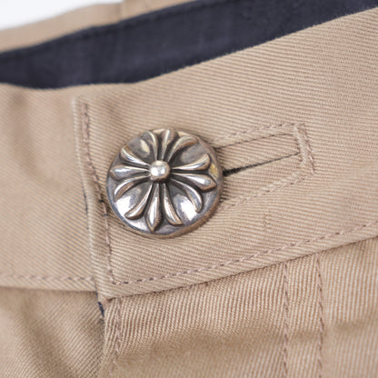 TAN/PINK CROSS PATCH CARPENTER PANTS