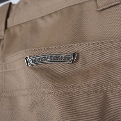 TAN/PINK CROSS PATCH CARPENTER PANTS