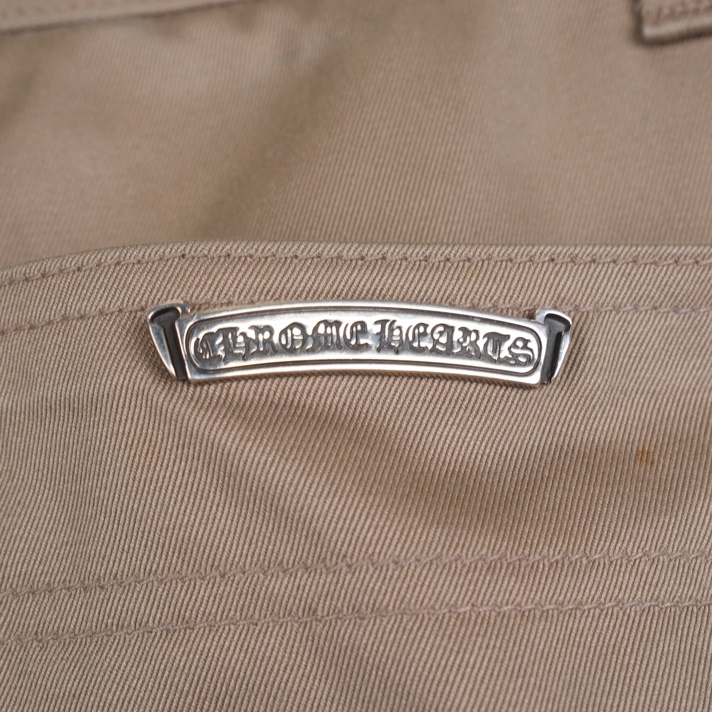TAN/PINK CROSS PATCH CARPENTER PANTS