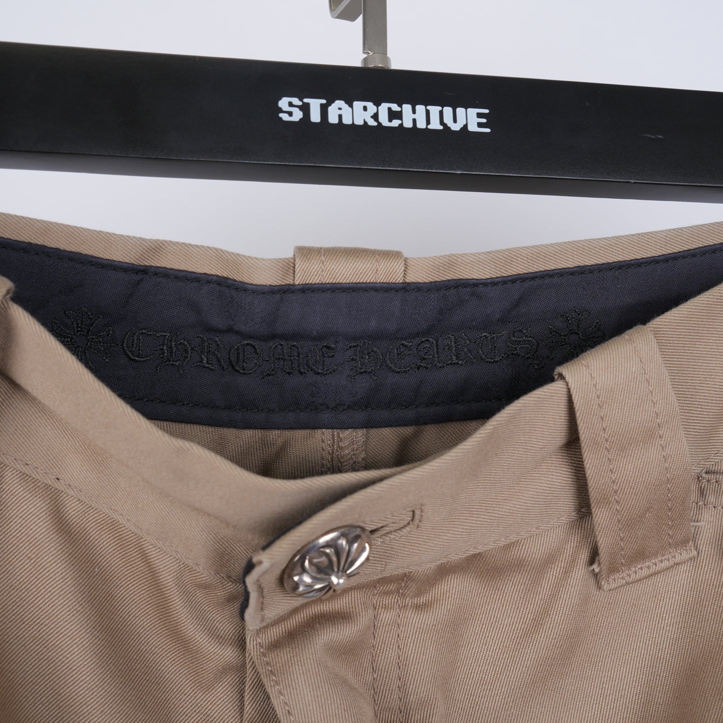 TAN/PINK CROSS PATCH CARPENTER PANTS