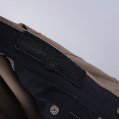 TAN/PINK CROSS PATCH CARPENTER PANTS