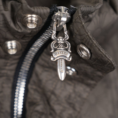 CHROME HEARTS ARMY GREEN OLIVE PLUS MONOGRAM DOWN PUFFER JACKET