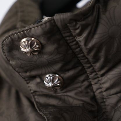 CHROME HEARTS ARMY GREEN OLIVE PLUS MONOGRAM DOWN PUFFER JACKET