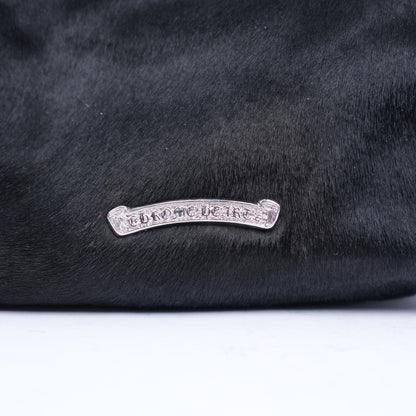 CHROME HEARTS PONY HAIR PATCH COSMETIC BAG